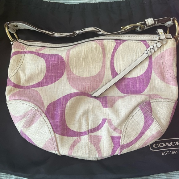 2008 authentic Coach canvas hobo bag - Picture 1 of 3